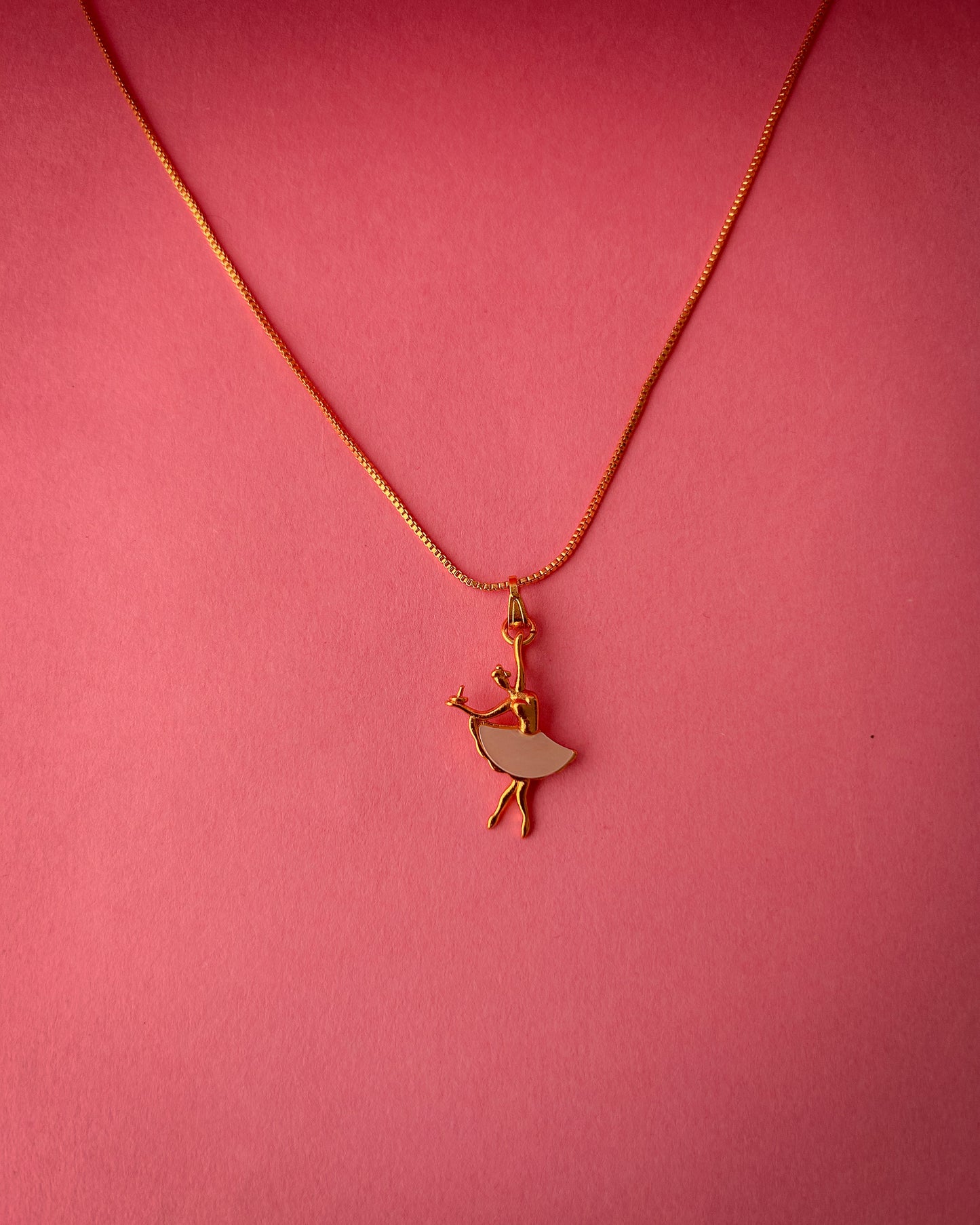 Elegant Ballerina Dance Pendant in Gold Plating